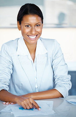 Business woman reviewing proposal