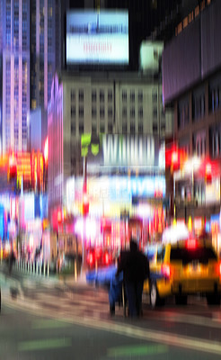 Blurred city background