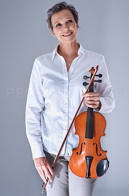 For her happiness is playing the violin
