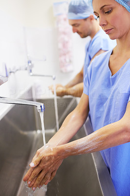 Washing up after each operation