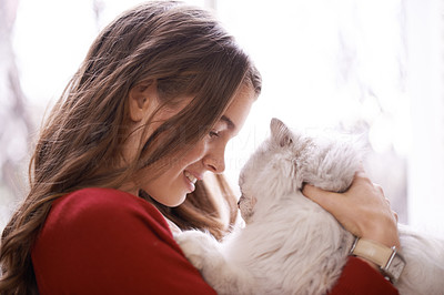 She\'s a doting cat owner