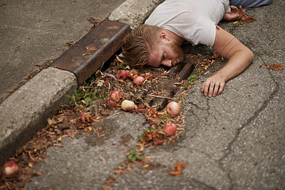 Passed out in the gutter