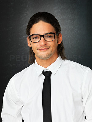 Man wearing glasses and tie
