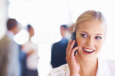 Cute business woman on phone call