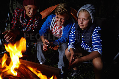 Nice and toasty around the campfire