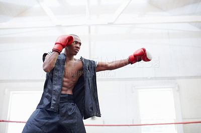 Man practicing in ring
