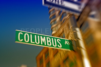 Columbus Avenue of New York - LENS BLURRED