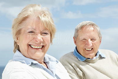 Lovely old couple enjoying themselves together - Outdoor