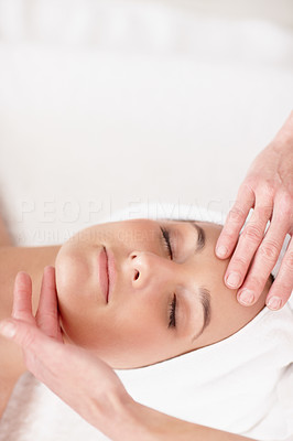 Having a head massage