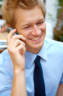 Businessman making a phone call.