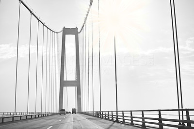 Storebaelt (or The Great Belt) suspension bridge in Denmark
