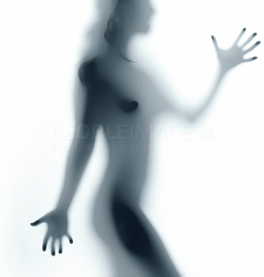 Silhouette of a naked female body