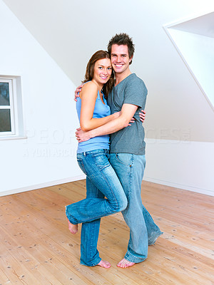 Young couple in a new house