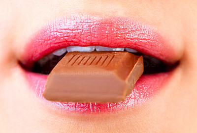 Mouth and chocolate