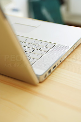 Nice laptop on wooden table