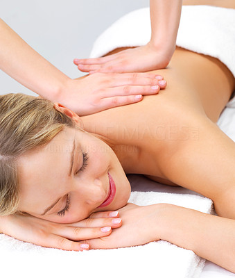 Massage therapy and hands massaging