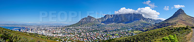Aerial panorama photo of Camps Bay