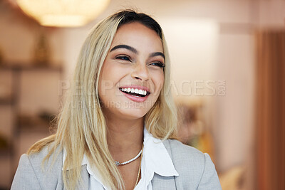 Buy stock photo Shot of a young businesswoman in her clothing store
