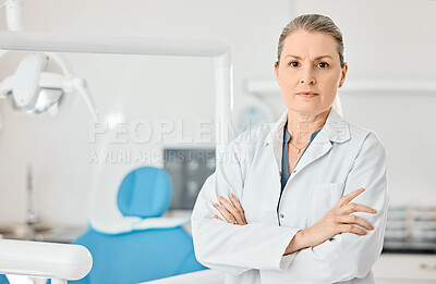 Buy stock photo Shot of mature female dentist in her office